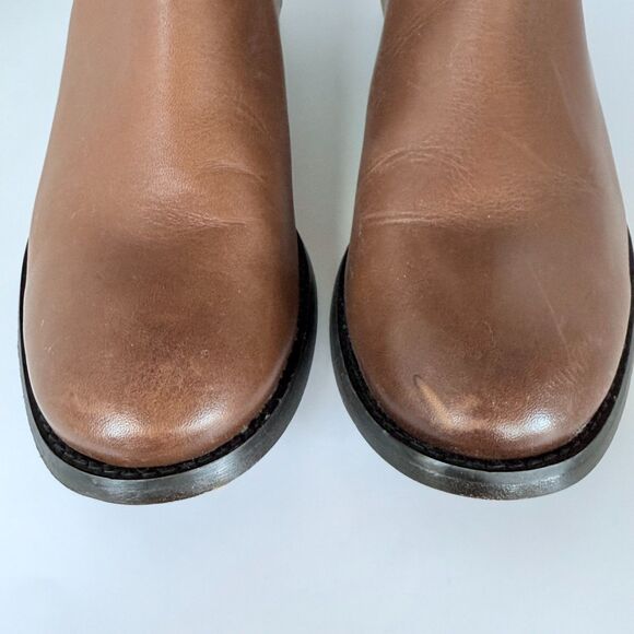 EUC WORN ONCE Frye Women's Melissa Button Riding Boots in Cognac Brown Size 6 - Picture 8 of 15